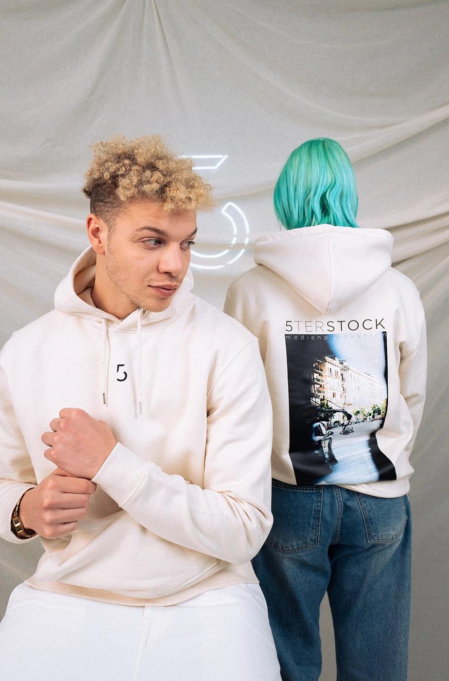 HOODIE „U-CRANE“ - natural raw