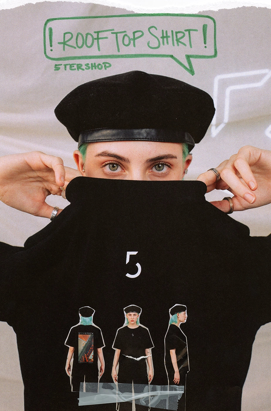 T-SHIRT „ROOFTOP“ - black