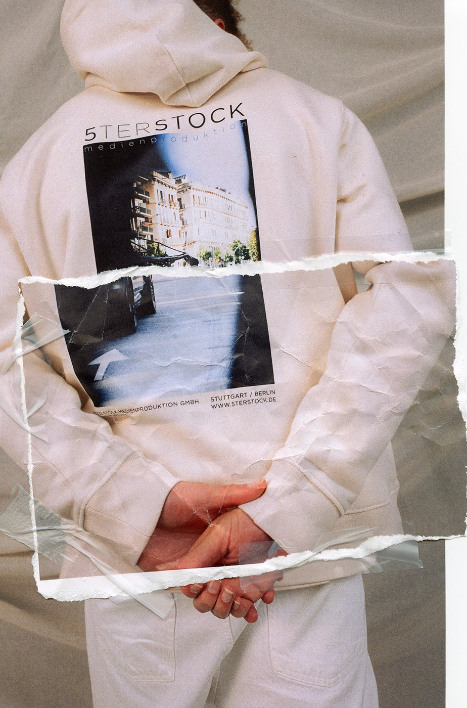 HOODIE „U-CRANE“ - natural raw