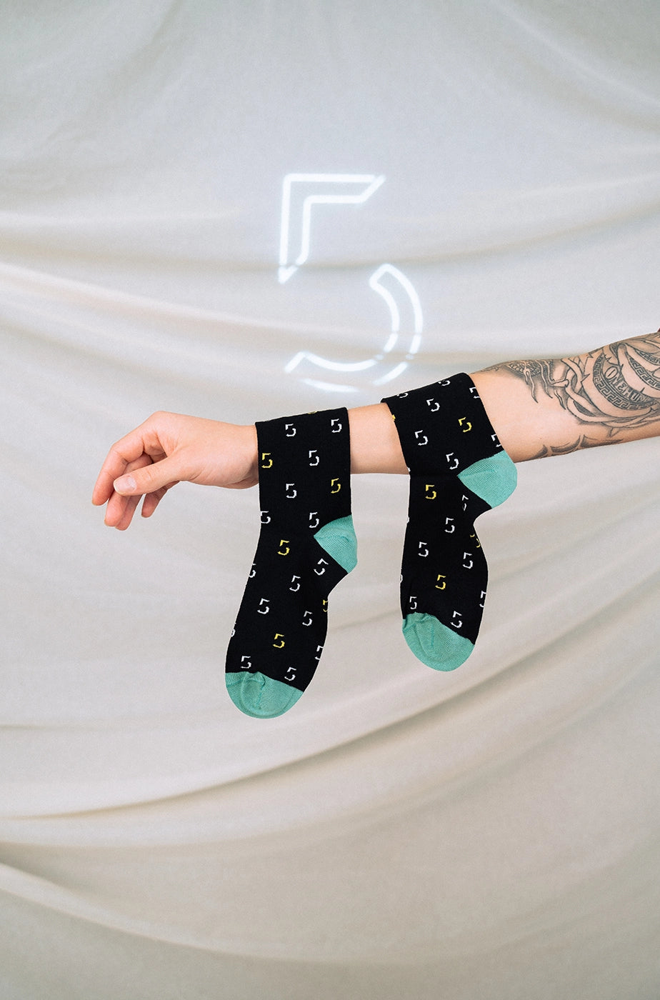 SOCKS „5HOCH5“ - black/green