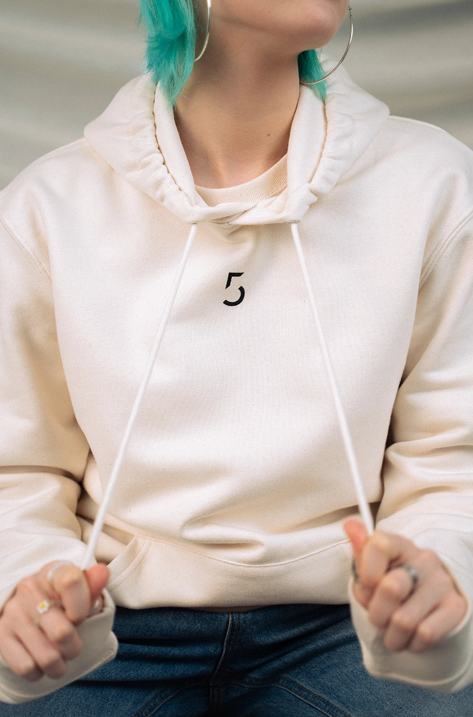 HOODIE „U-CRANE“ - natural raw