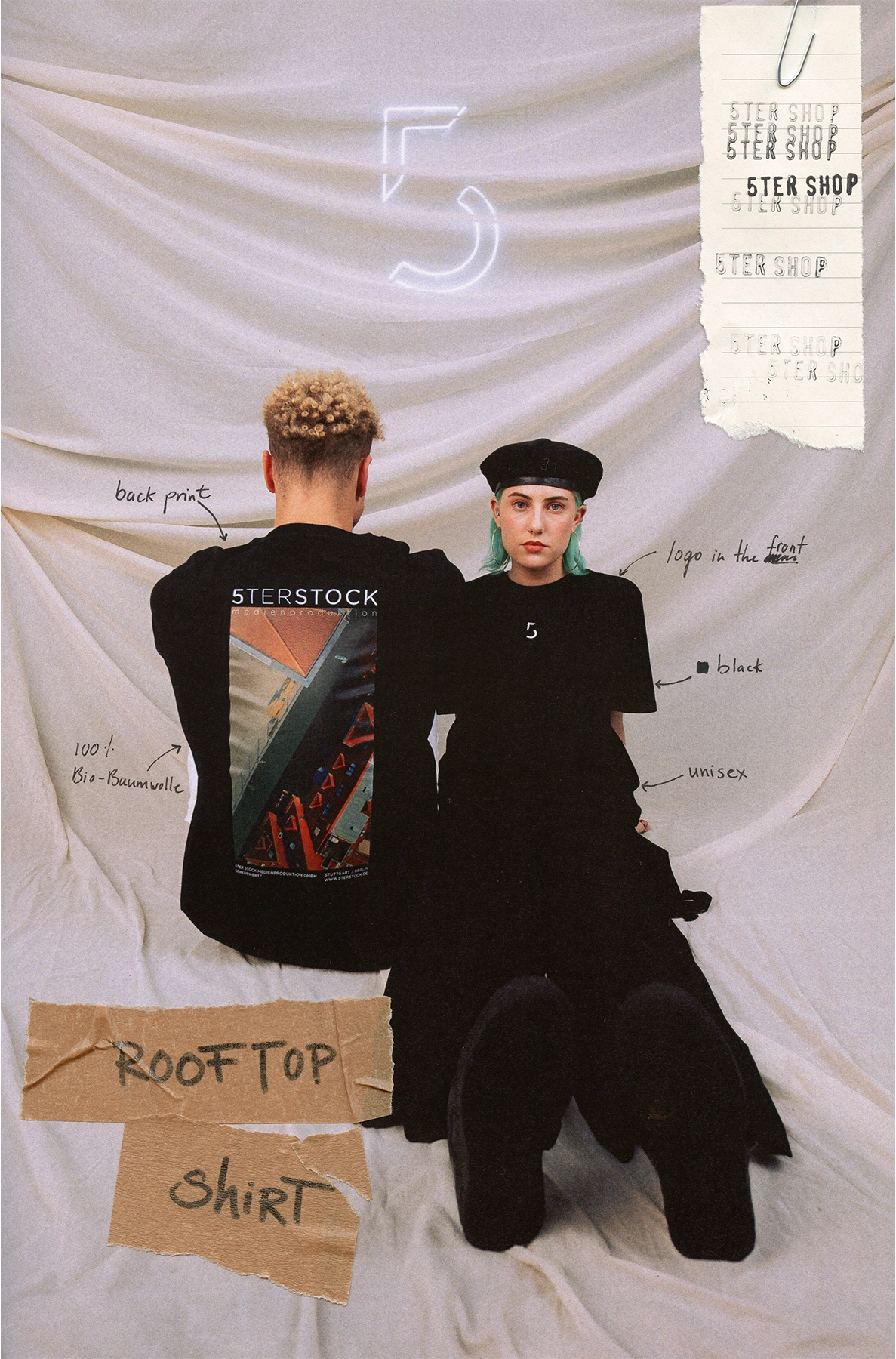 T-SHIRT „ROOFTOP“ - black